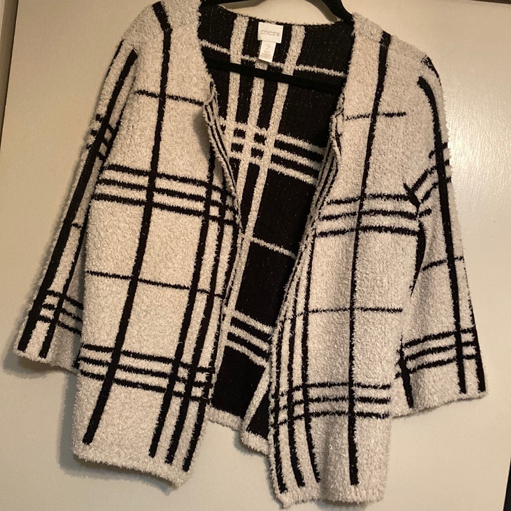 Chicos Fuzzy cropped cardigan